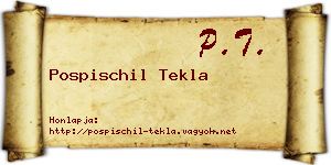 Pospischil Tekla névjegykártya